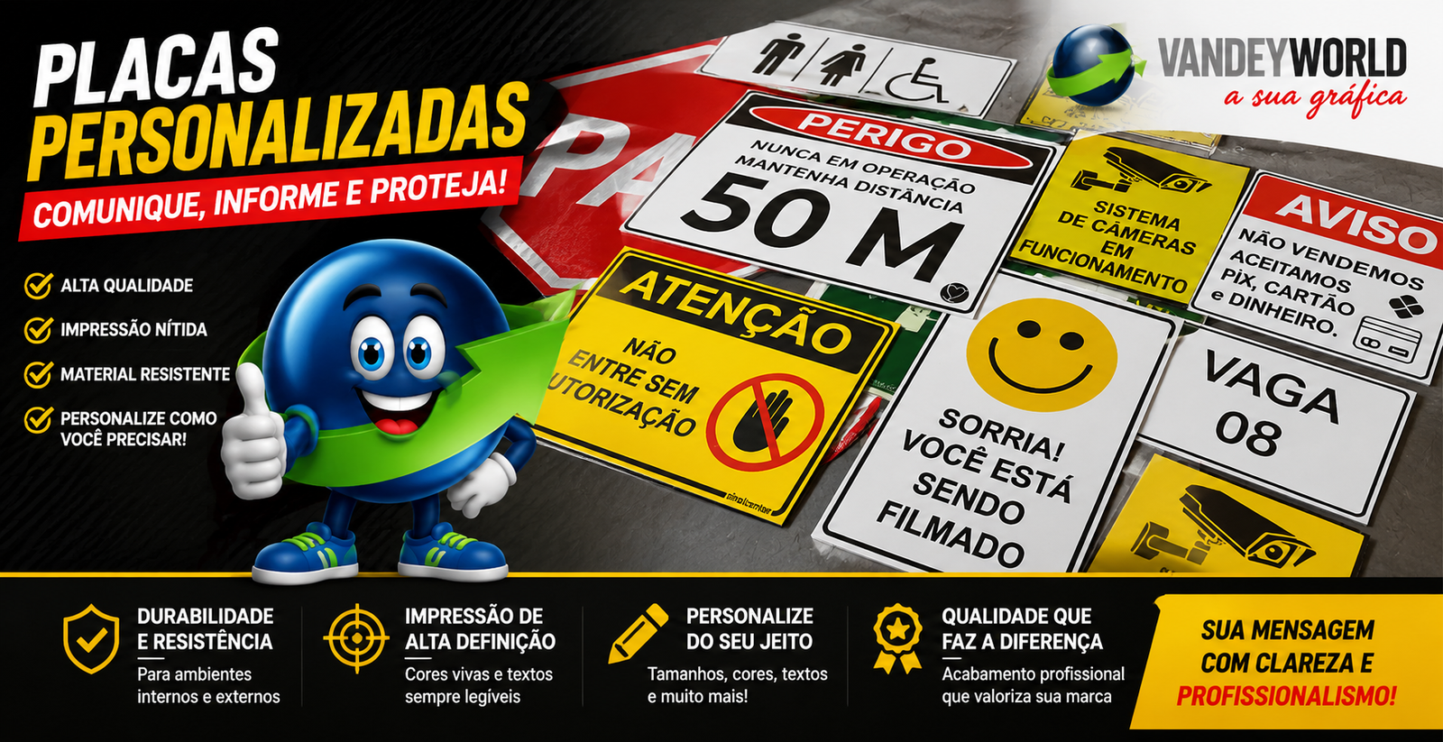 PLACAS DE SINALIZAÇÃO