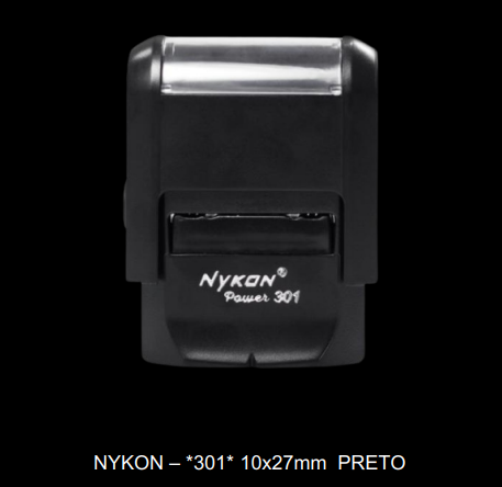 Carimbo Nykon 301 Black – 27x10mm