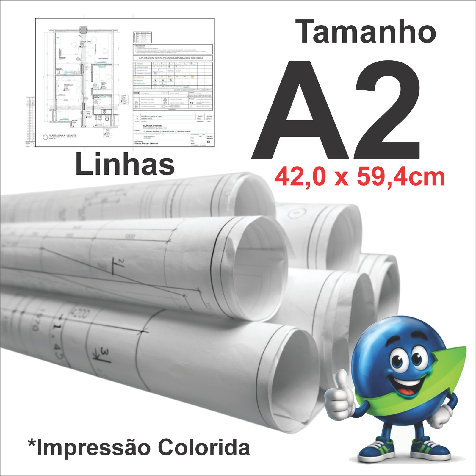 PLANTA A2 LINHAS PRETO E COR 75G SULFITE