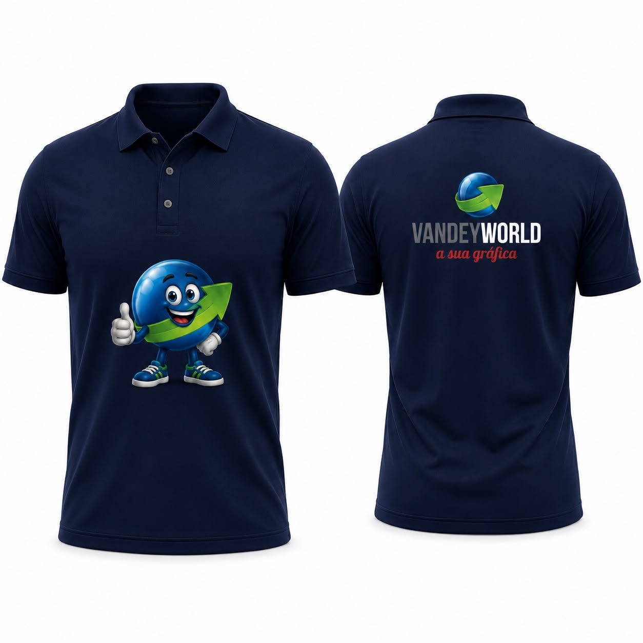 CAMISA POLO DTF FRENTE E COSTA