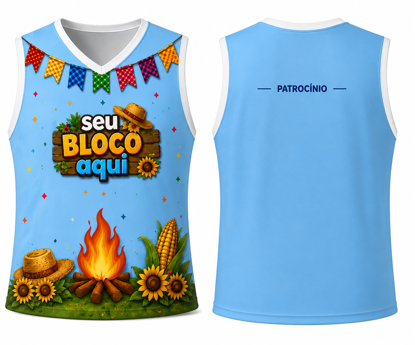 CAMISA ABADA EVENTO - TOTAL FRENTE - MALHA HELANQUINHA CACHARREL