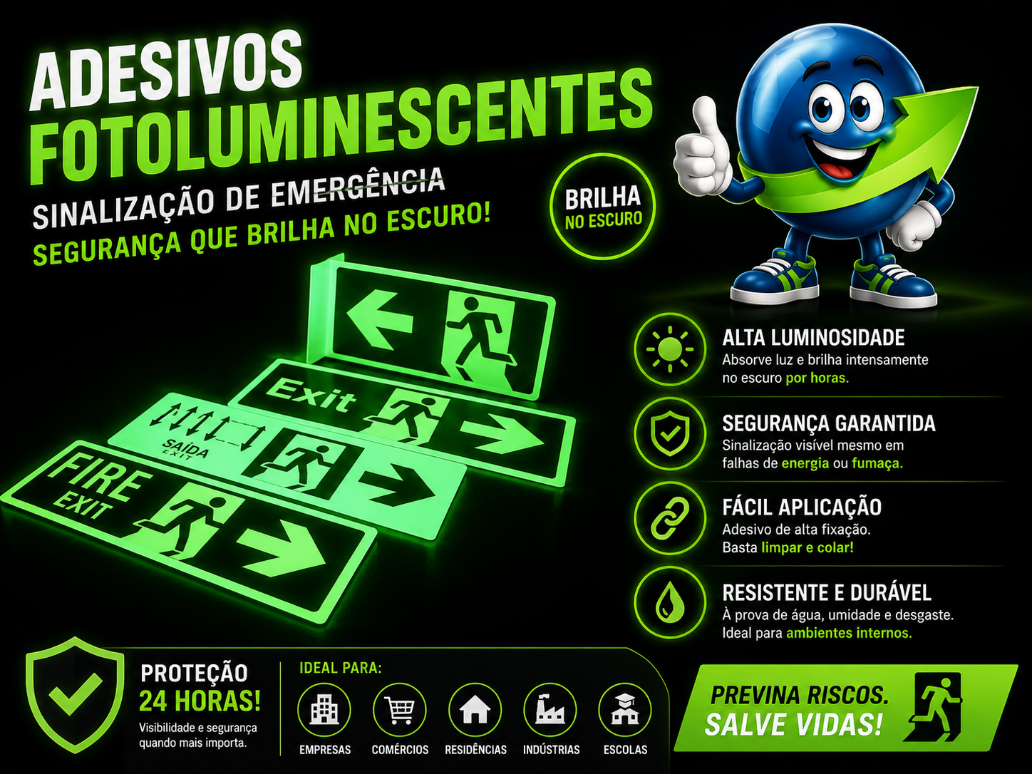 ADESIVO FOTOLUMINESCENTE