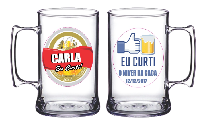 CANECA ACRILICA 300ML - ADESIVADA