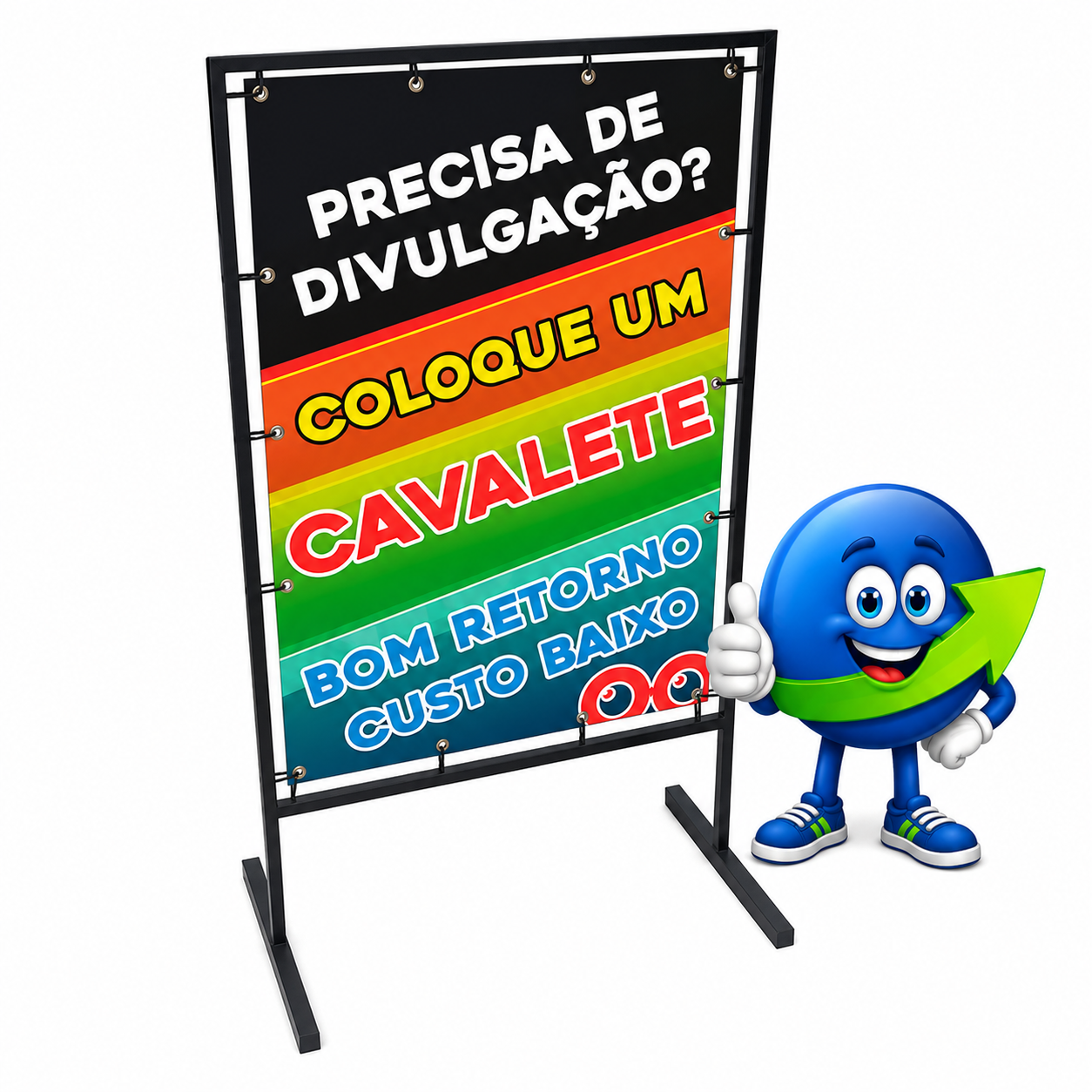 Cavalete Base Única com 01 lona