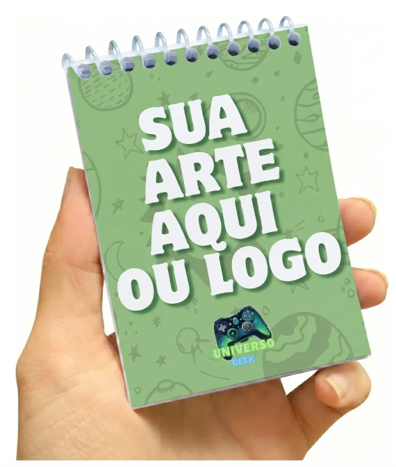 CADERNETA 20FLS  - CAPA PERSONALIZADA 180G 07 X 10CM