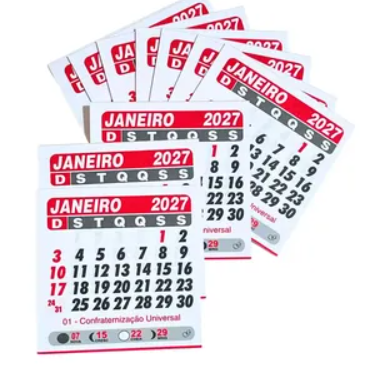 BLOCO - CALENDARIO DE GELADEIRA 5X5