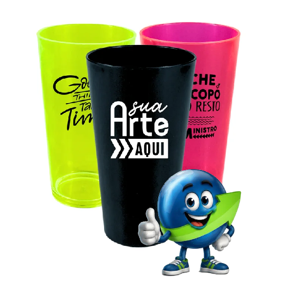 50 - COPO CALDERETA ACRILICO 320ML - SILK UMA COR OU DTF OU ADS