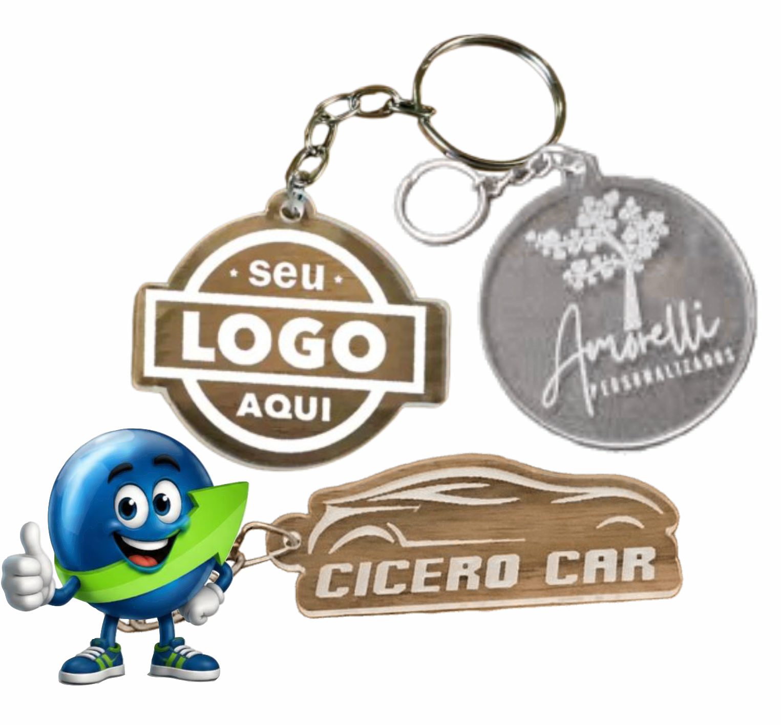 CHAVEIRO ACRILICO RISCADO