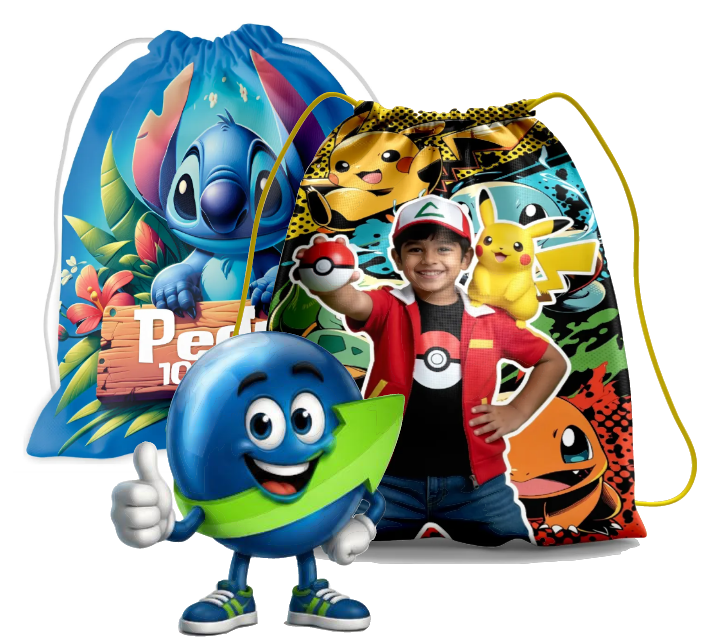 MOCHILA SACO -ESTAMPA TOTAL FRENTE