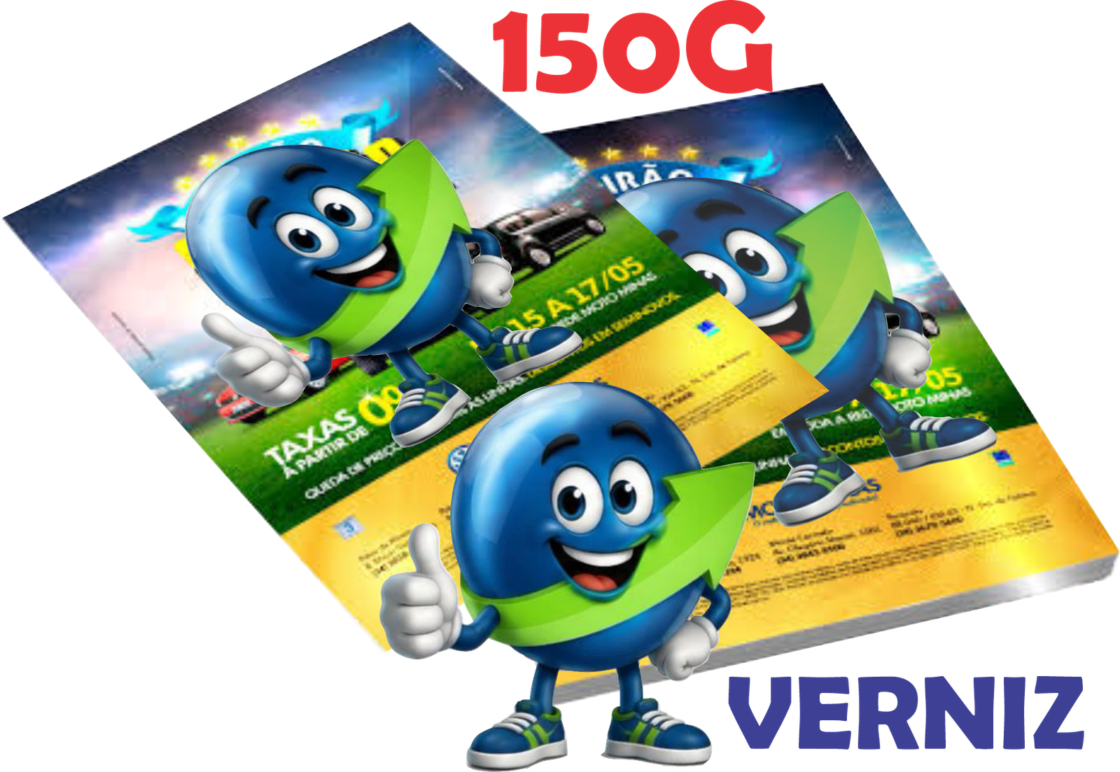 1000 PANFLETOS 15X20  150G 4X4 +VERNIZ