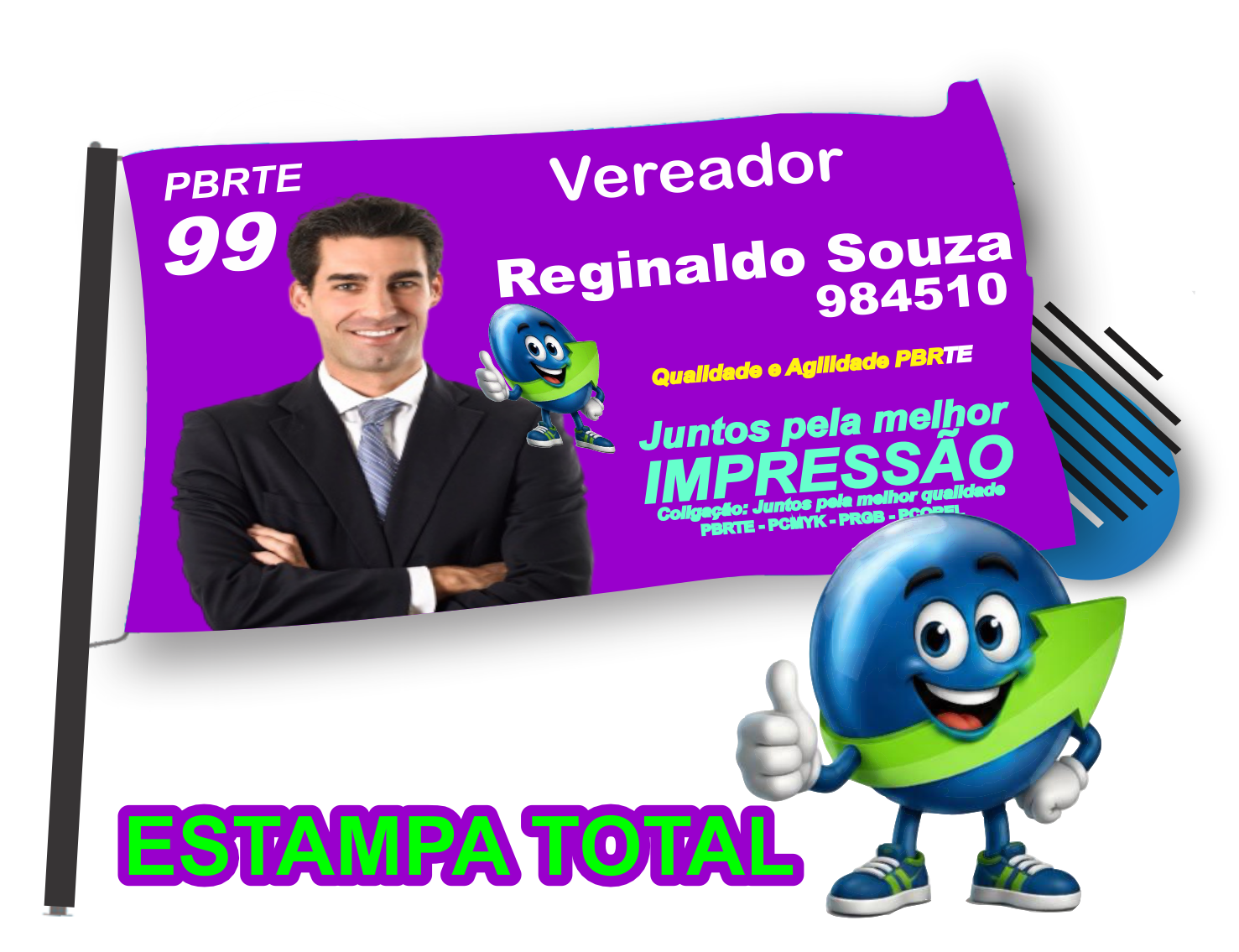 BANDEIRA ESTAMPA TOTAL FRENTE