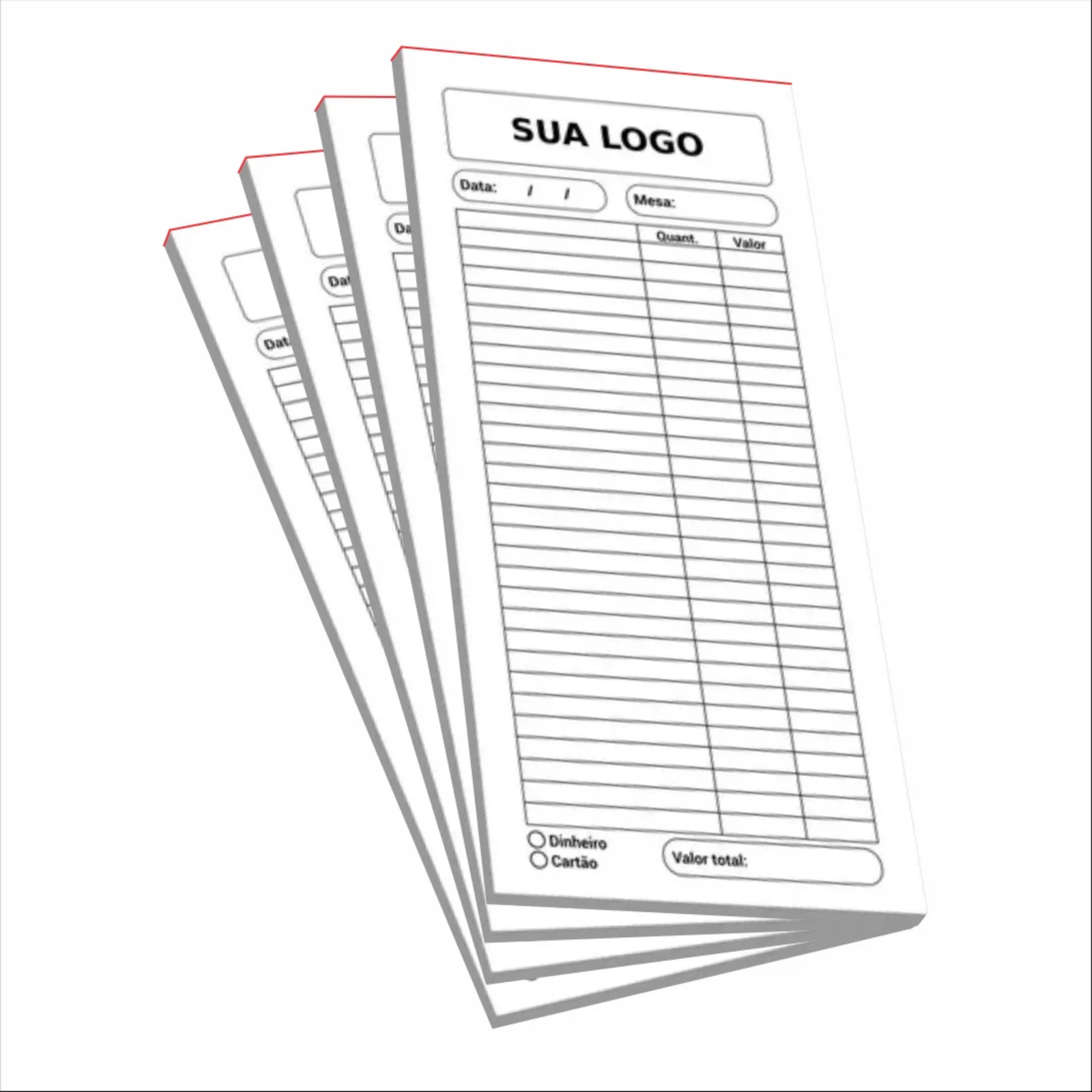 TALÃO / COMANDA 10X21 - 1 VIA - S/ NUMERAÇÃO