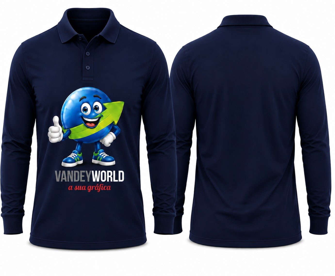 CAMISA MANGA LONGA POLO DTF FRENTE