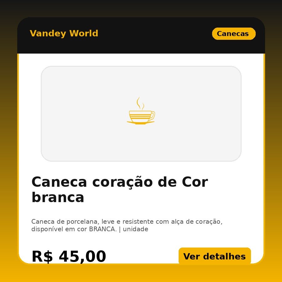 Caneca coração de Cor branca