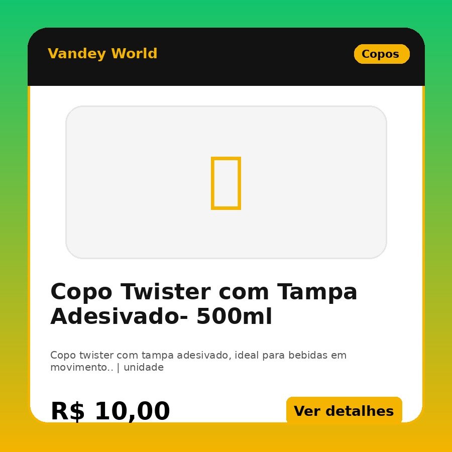Copo Twister com Tampa Adesivado- 500ml
