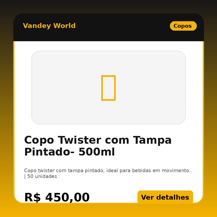 Copo Twister com Tampa Pintado- 500ml