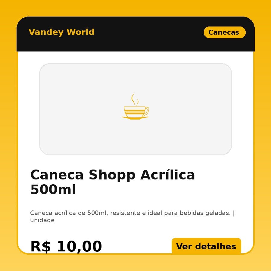 Caneca Shopp Acrílica 500ml