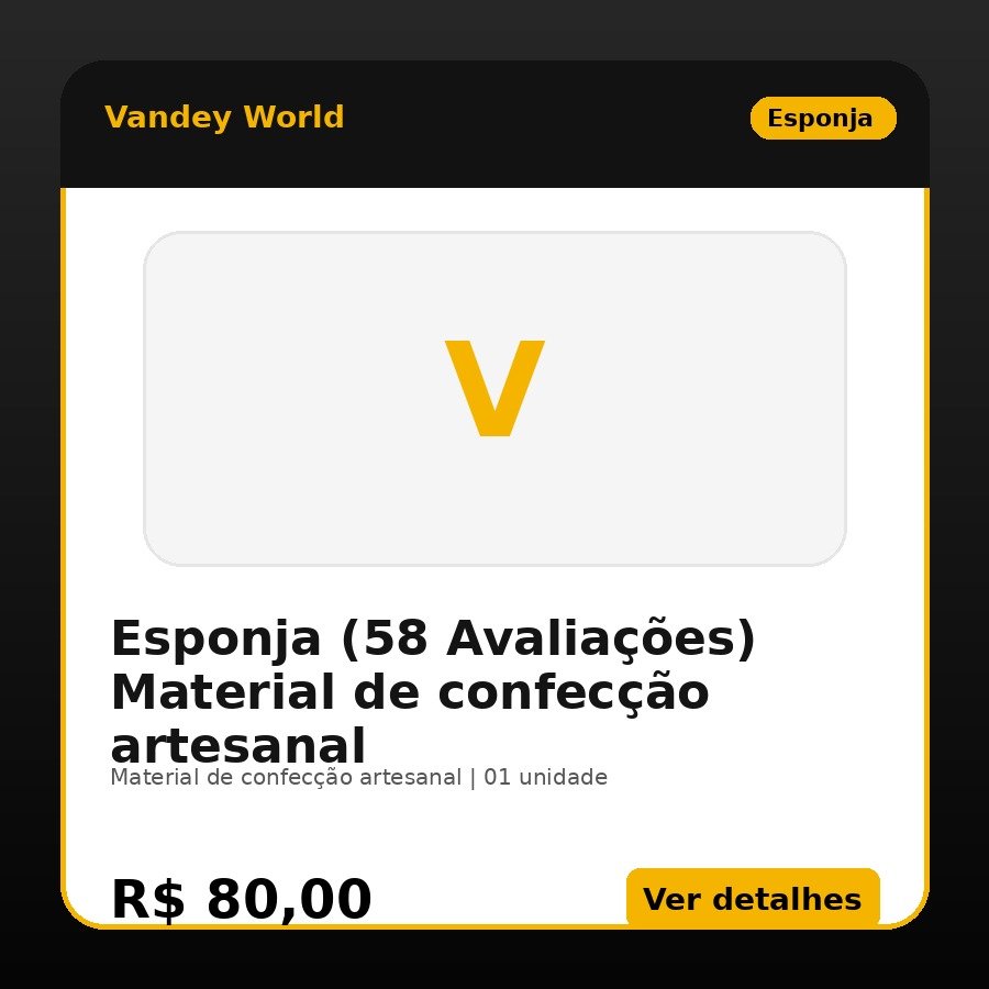 Esponja (58 Avaliações) Material de confecção artesanal