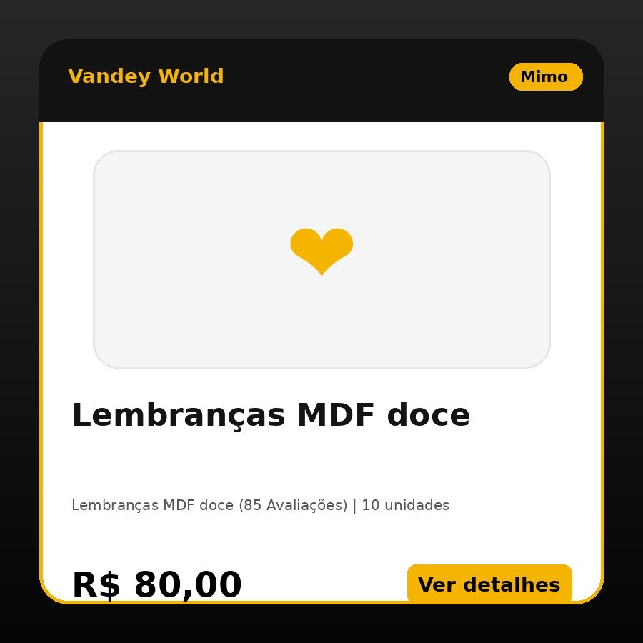 Lembranças MDF doce