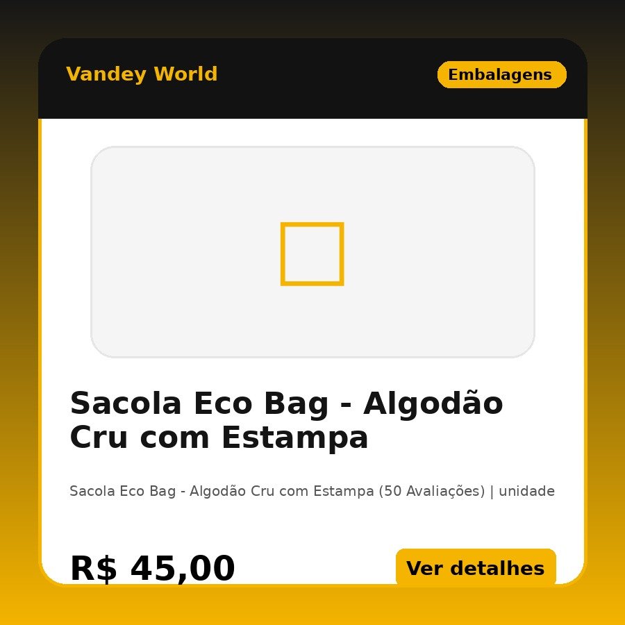 Sacola Eco Bag - Algodão Cru com Estampa