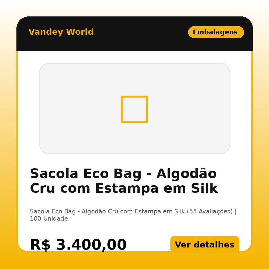 Sacola Eco Bag - Algodão Cru com Estampa em Silk