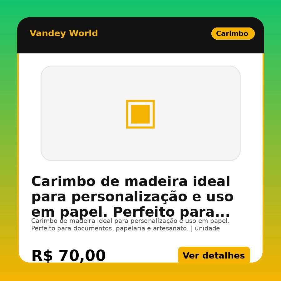Carimbo de madeira ideal para personalização e uso em papel. Perfeito para documentos, papelaria e artesanato.
