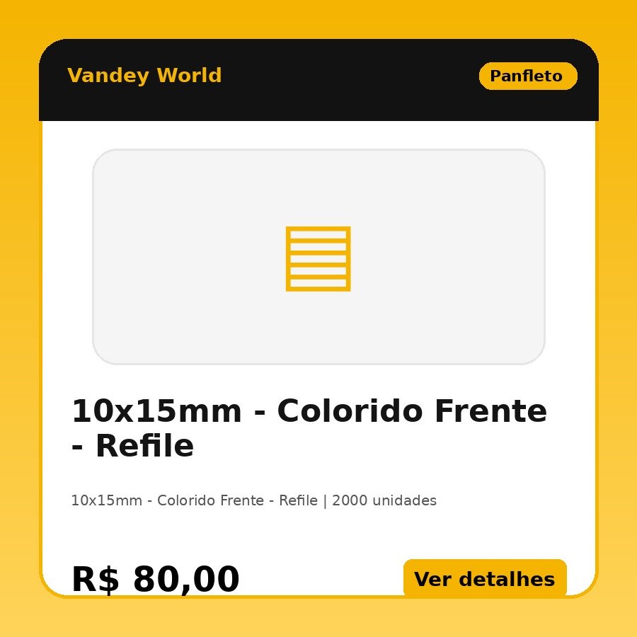 10x15mm - Colorido Frente - Refile