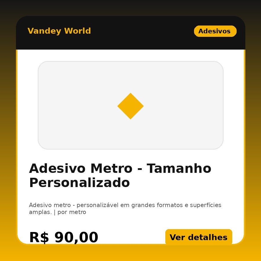 Adesivo Metro - Tamanho Personalizado