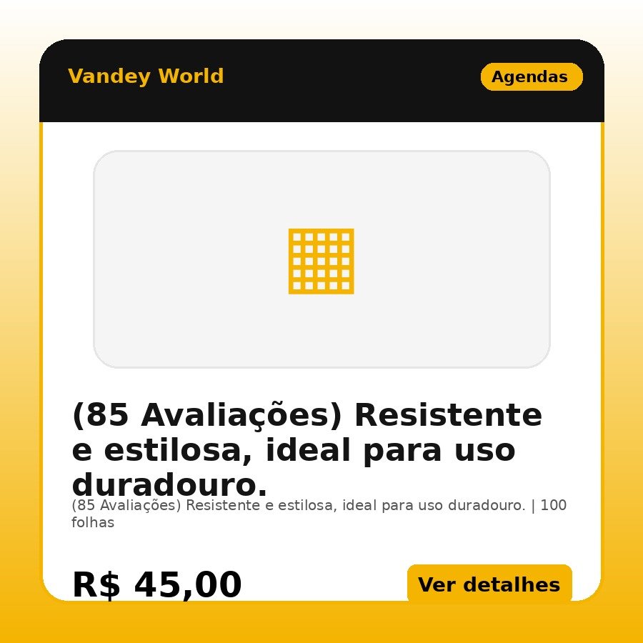 (85 Avaliações) Resistente e estilosa, ideal para uso duradouro.