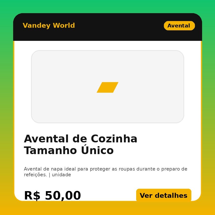 Avental de Cozinha Tamanho Único
