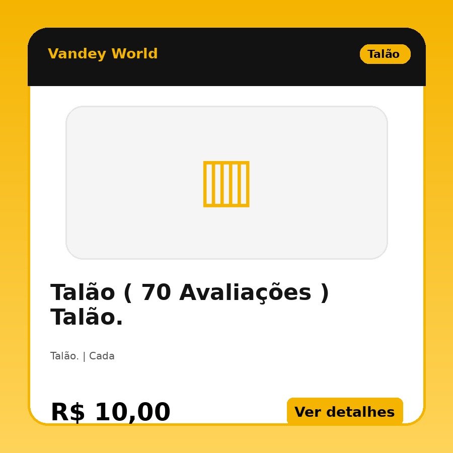 Talão ( 70 Avaliações ) Talão.