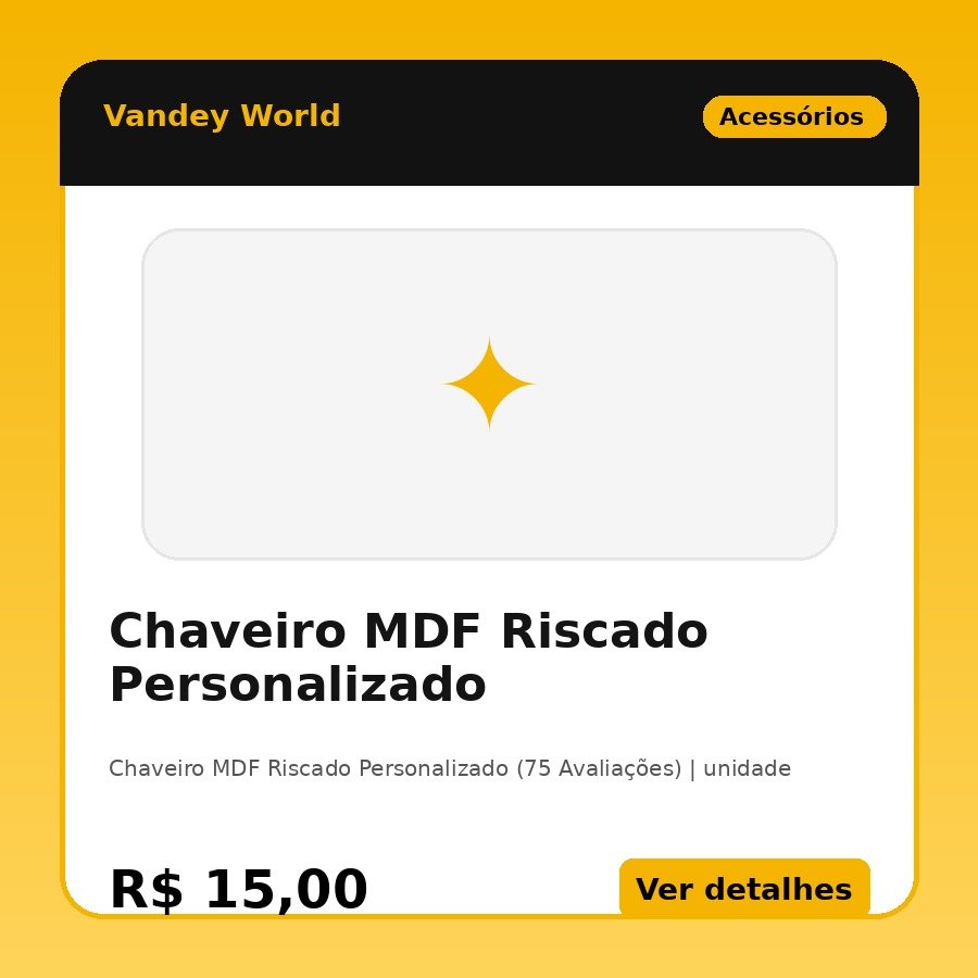 Chaveiro MDF Riscado Personalizado