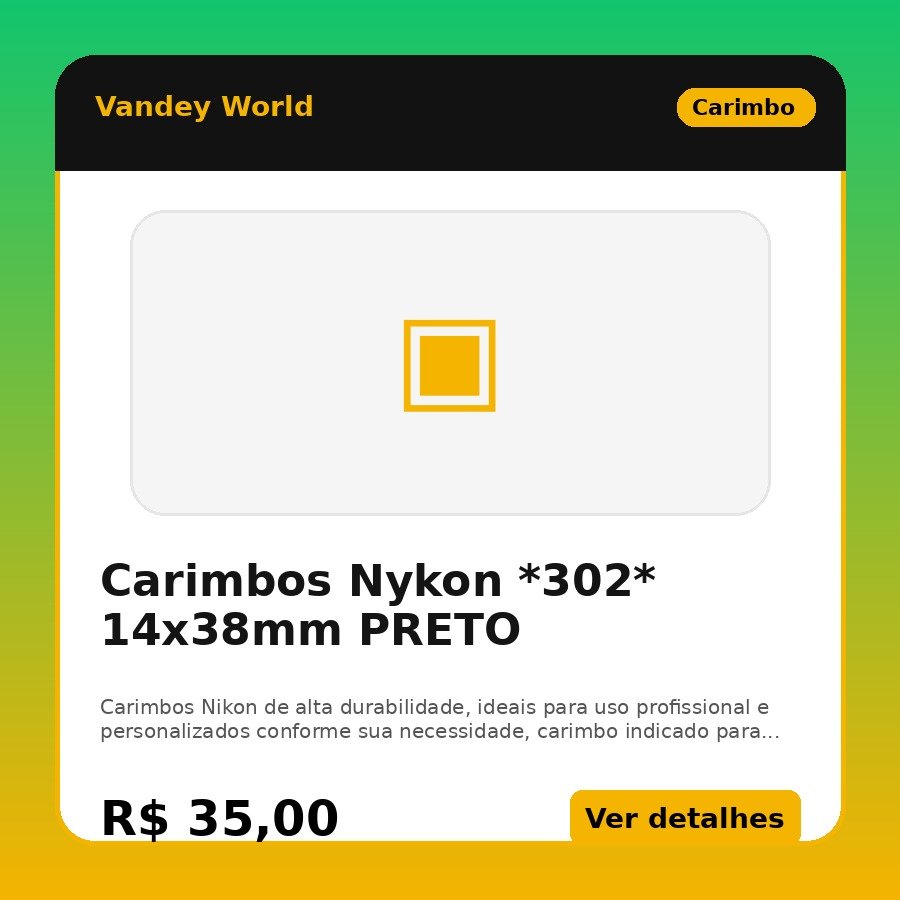 Carimbos Nykon *302* 14x38mm PRETO