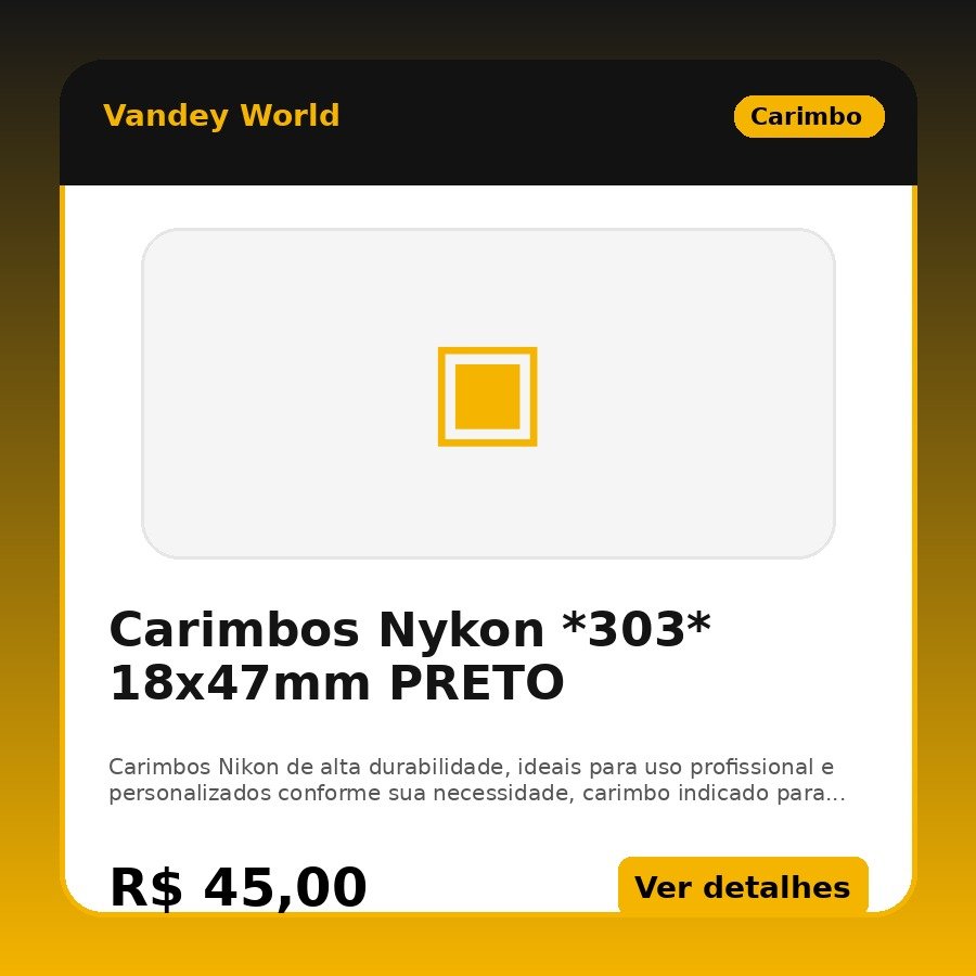 Carimbos Nykon *303* 18x47mm PRETO