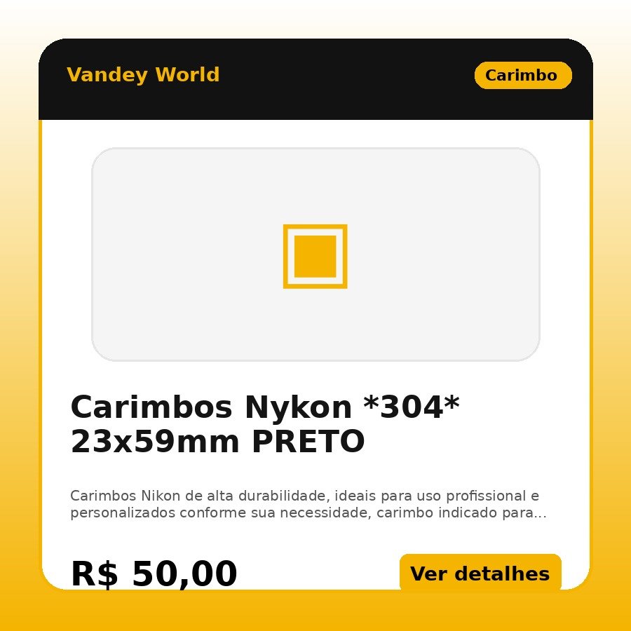 Carimbos Nykon *304* 23x59mm PRETO