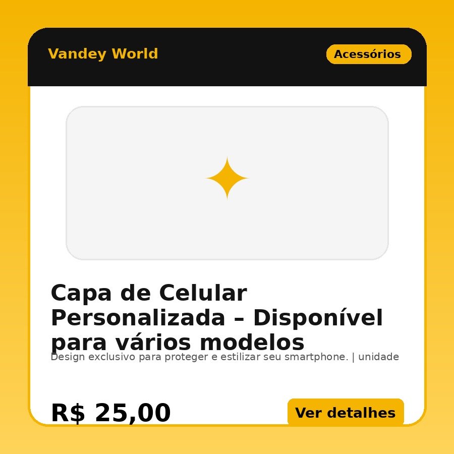 Capa de Celular Personalizada – Disponível para vários modelos
