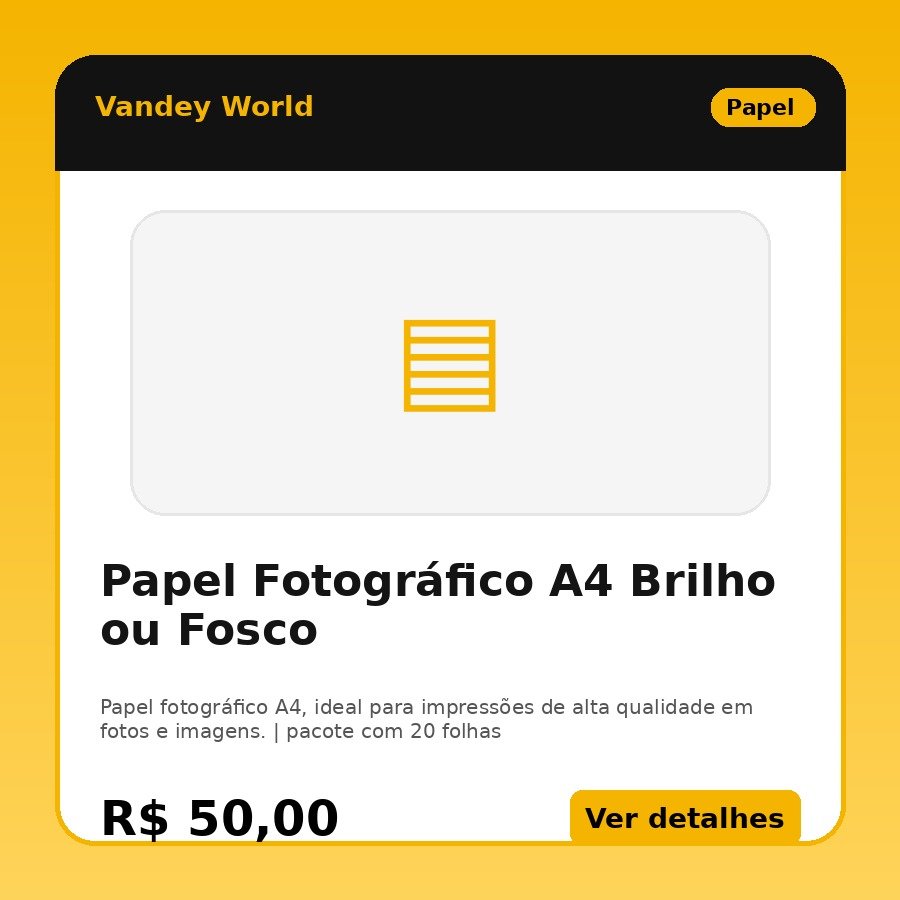Papel Fotográfico A4 Brilho ou Fosco