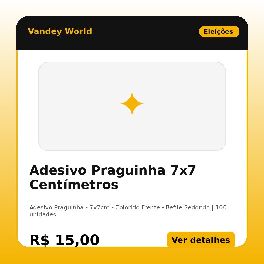 Adesivo Praguinha 7x7 Centímetros