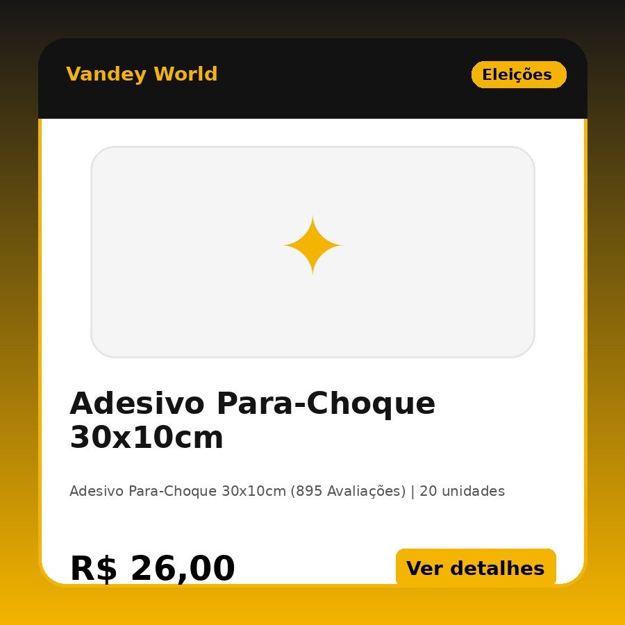 Adesivo Para-Choque 30x10cm