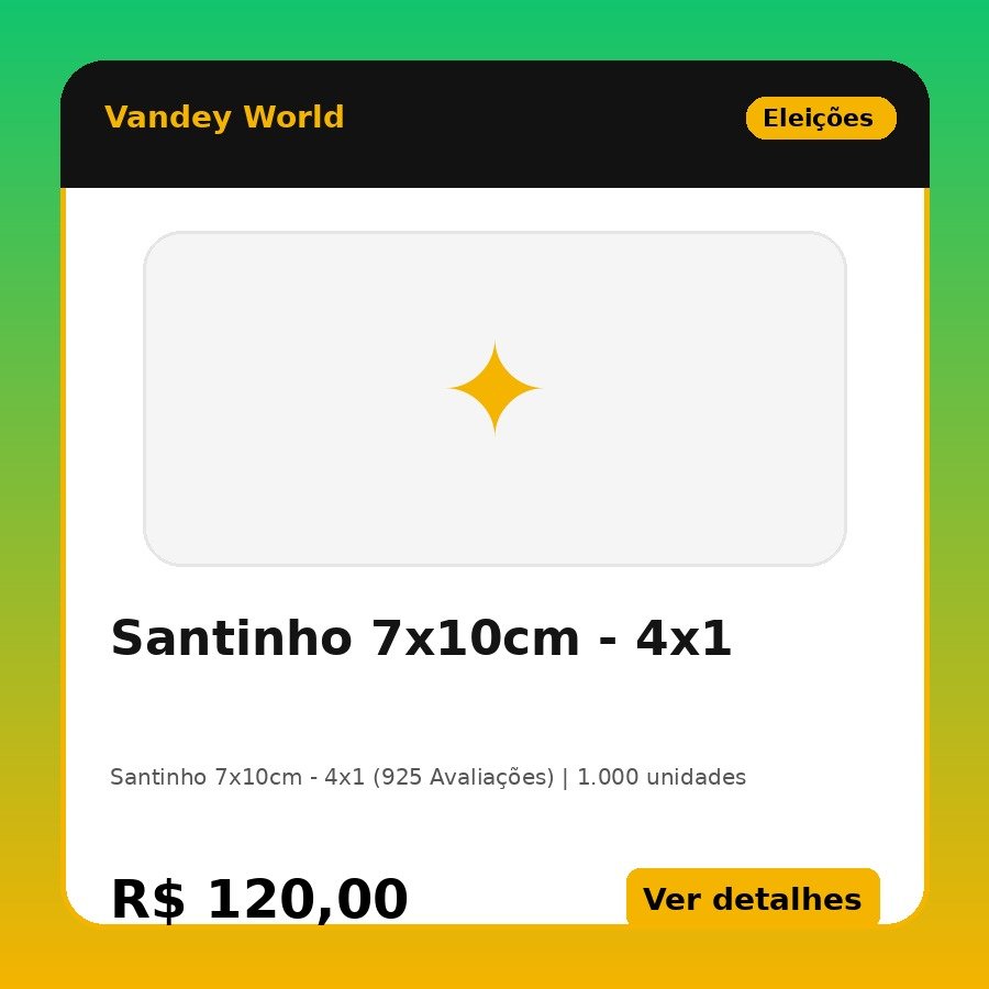 Santinho 7x10cm - 4x1