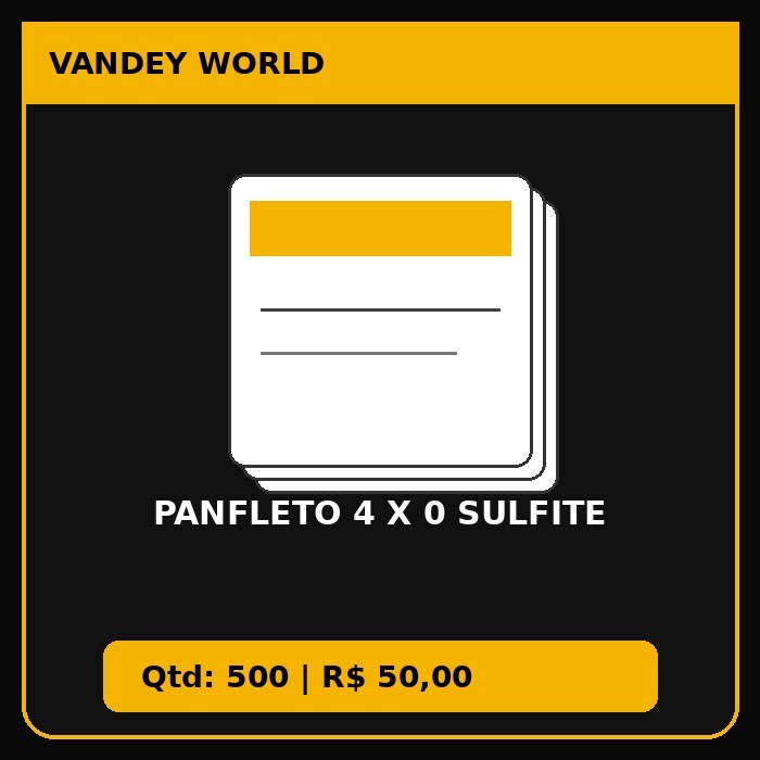 Panfleto 4 x 0 sulfite