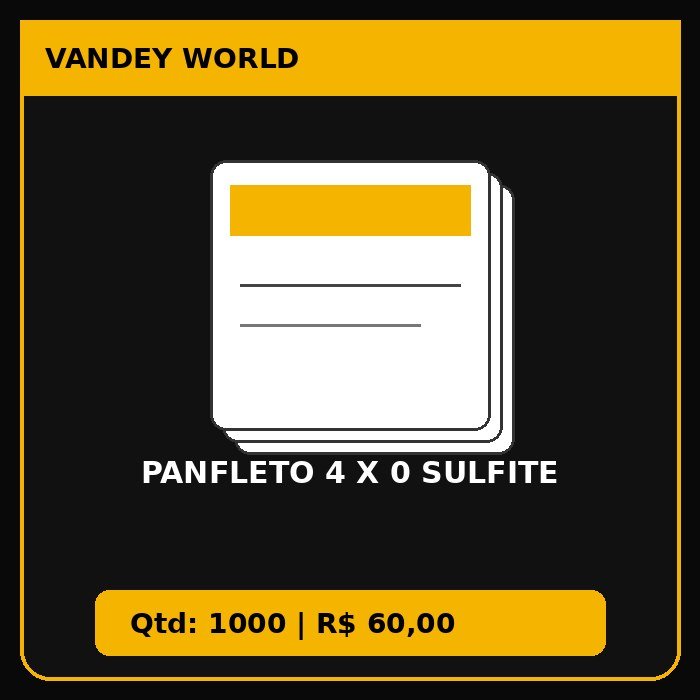 Panfleto 4 x 0 sulfite