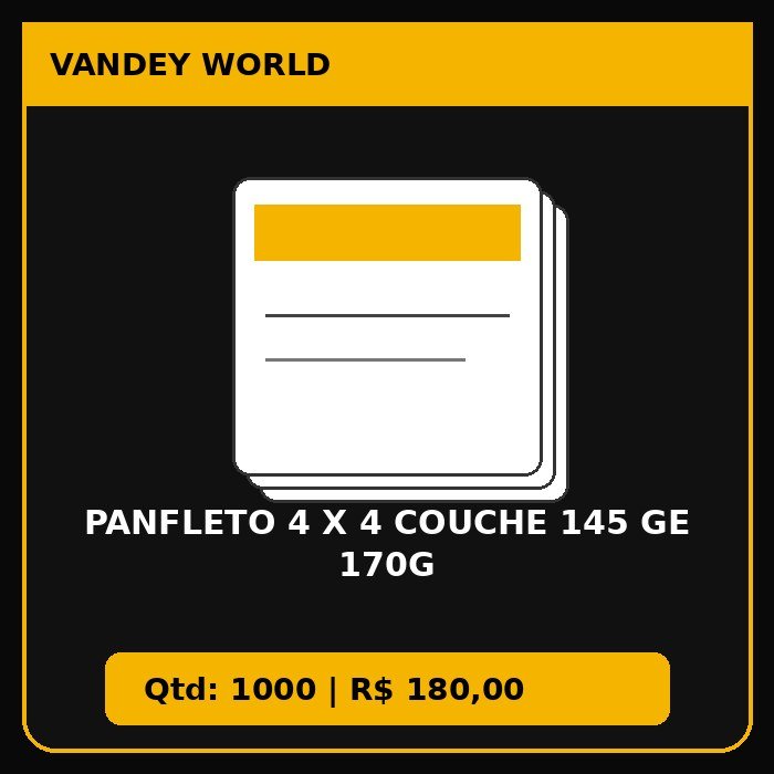 Panfleto 4 x 4 couche 145 gE 170G
