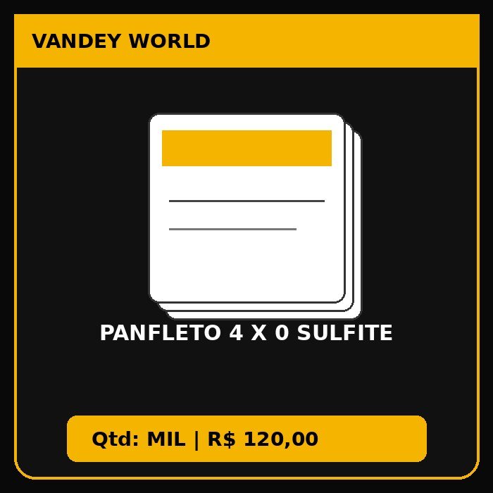 Panfleto 4 x 0 sulfite