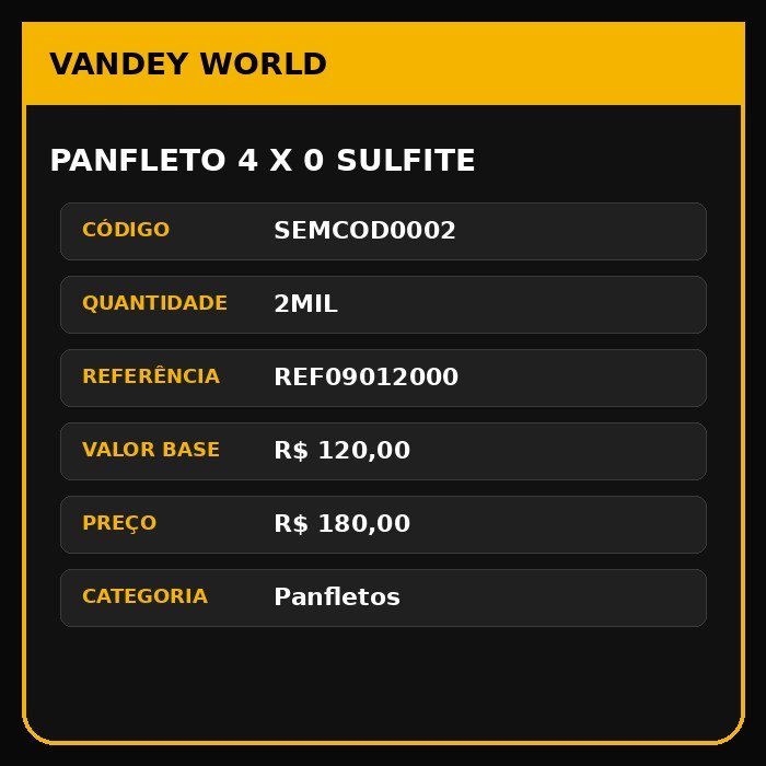 Panfleto 4 x 0 sulfite