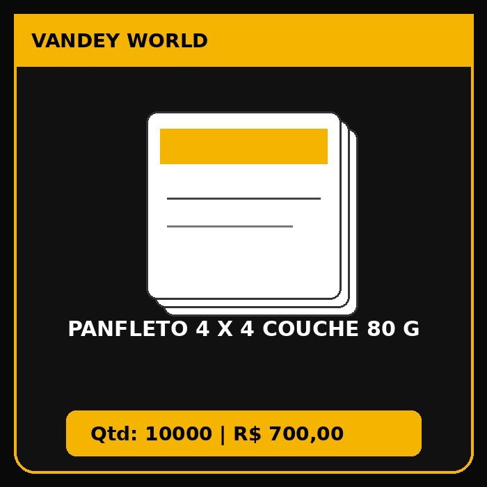 Panfleto 4 x 4 couche 80 g