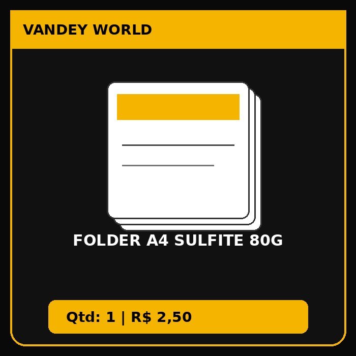 Folder A4 sulfite 80g