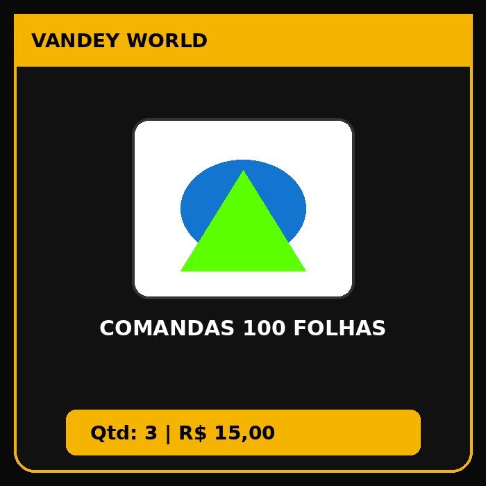 COMANDAS 100 FOLHAS