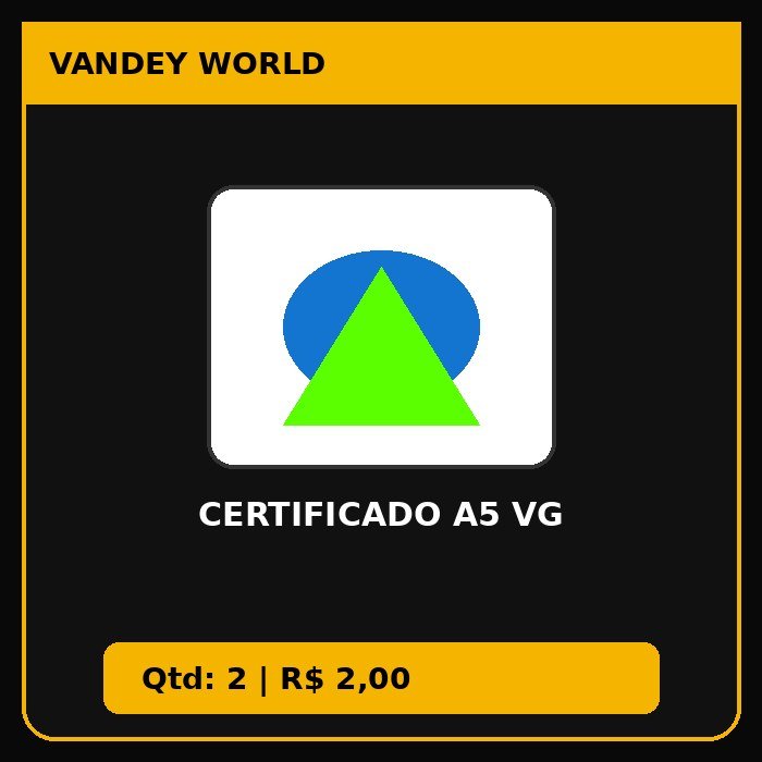CERTIFICADO A5 VG