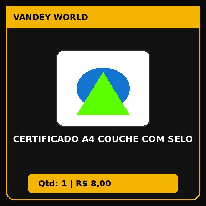 CERTIFICADO A4 COUCHE COM SELO